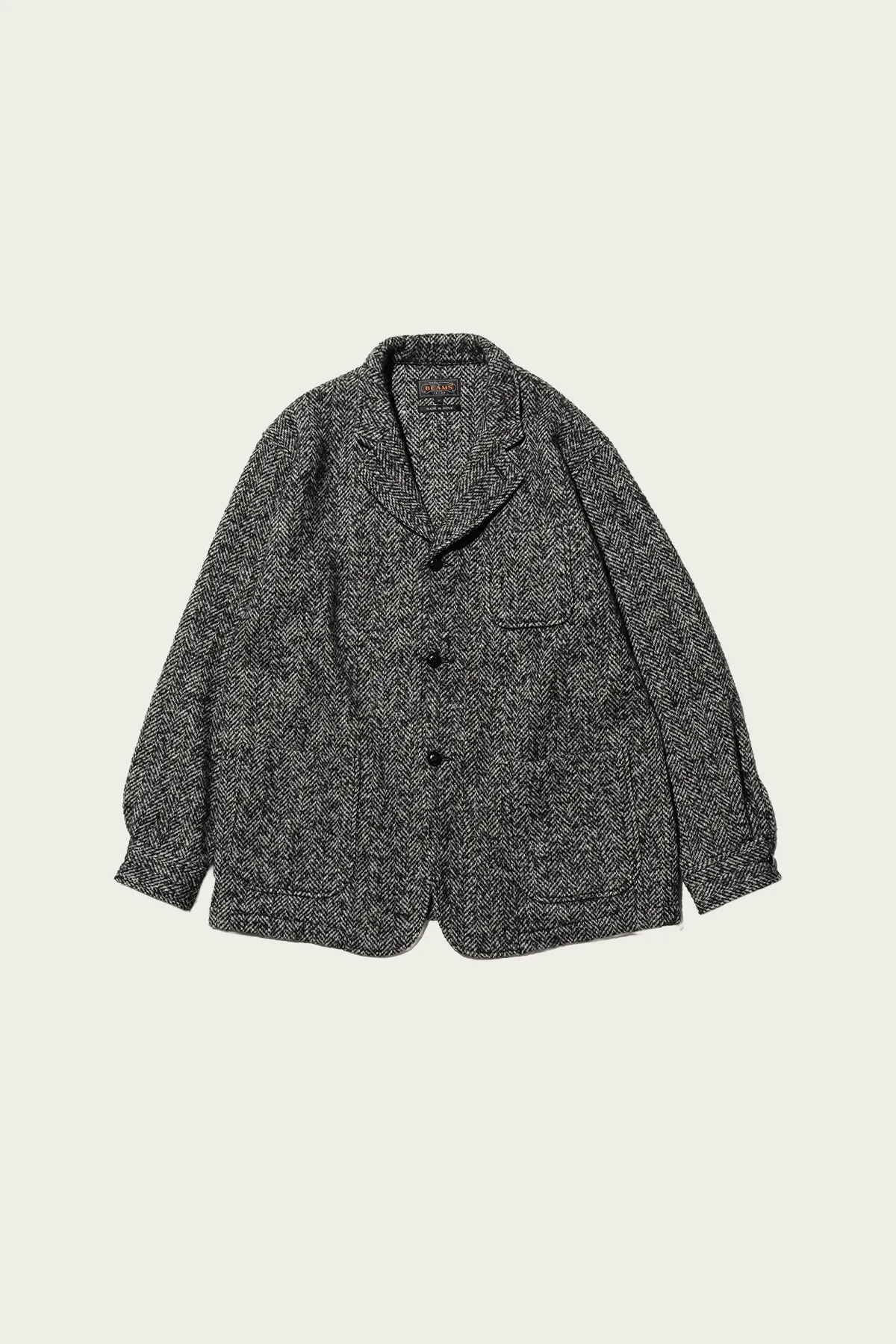 4B Cuffs Jacket Herringbone - Black sold by Canoe Club