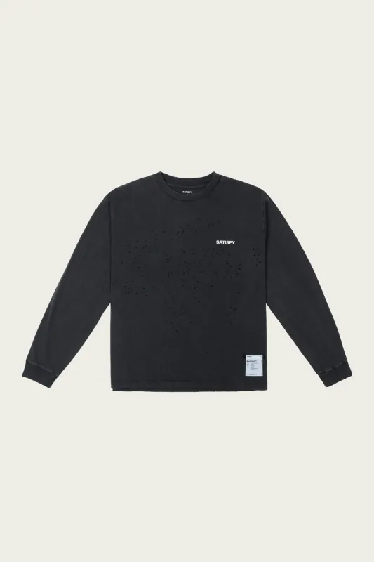 MothTech Long Tee - Aged Black made by Satisfy Running