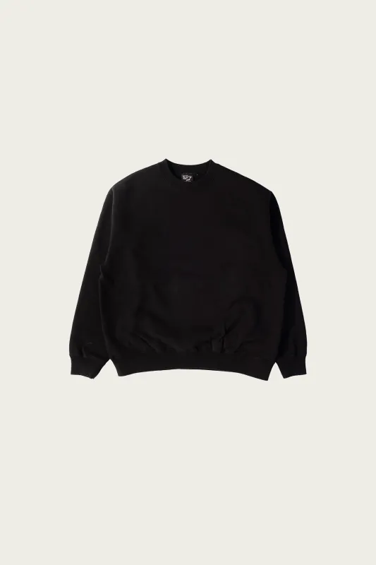 Relaxed Fit Dense-Knit Sweatshirt - Black made by orSlow