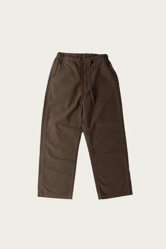 New Yorker Brushed Wide Trousers - Moss Gray made by orSlow