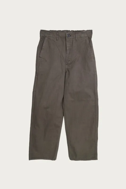 Wide Fit French Work Pants - Coffee Brown sold by Canoe Club