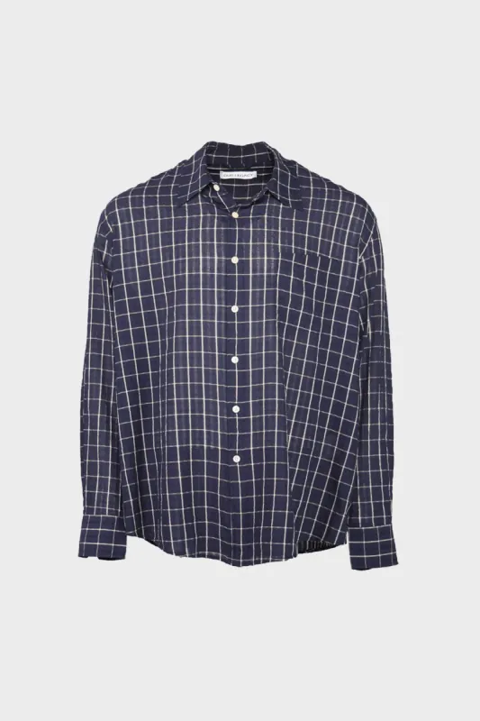 Above Shirt - Dark Mediterranean Check sold by Canoe Club
