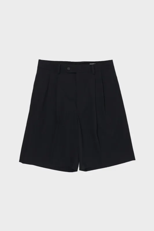Light Wool Max Gabardine Shorts - Black made by Auralee