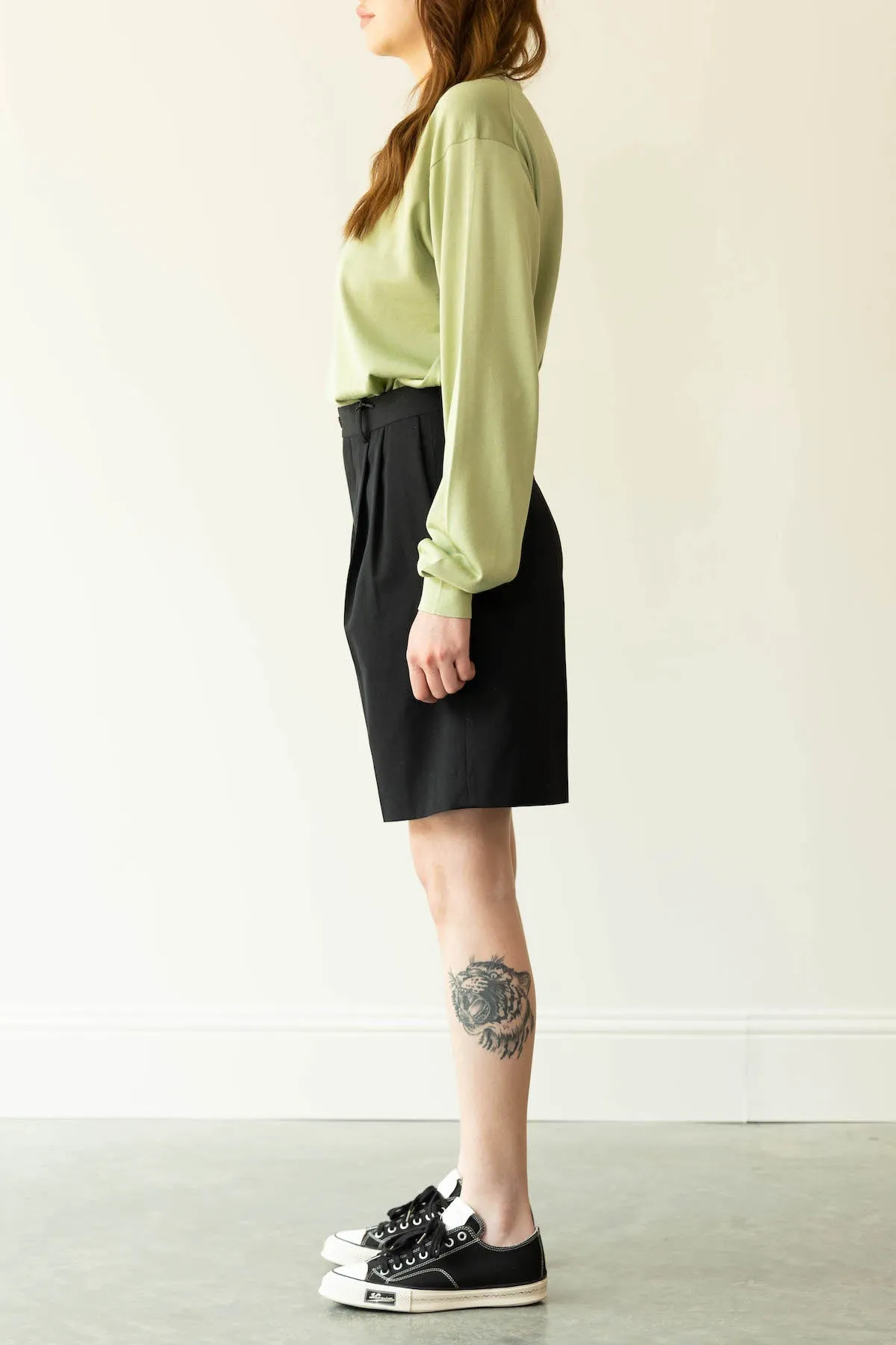 Light Wool Max Gabardine Shorts - Black sold by Canoe Club product image thumbnail 3
