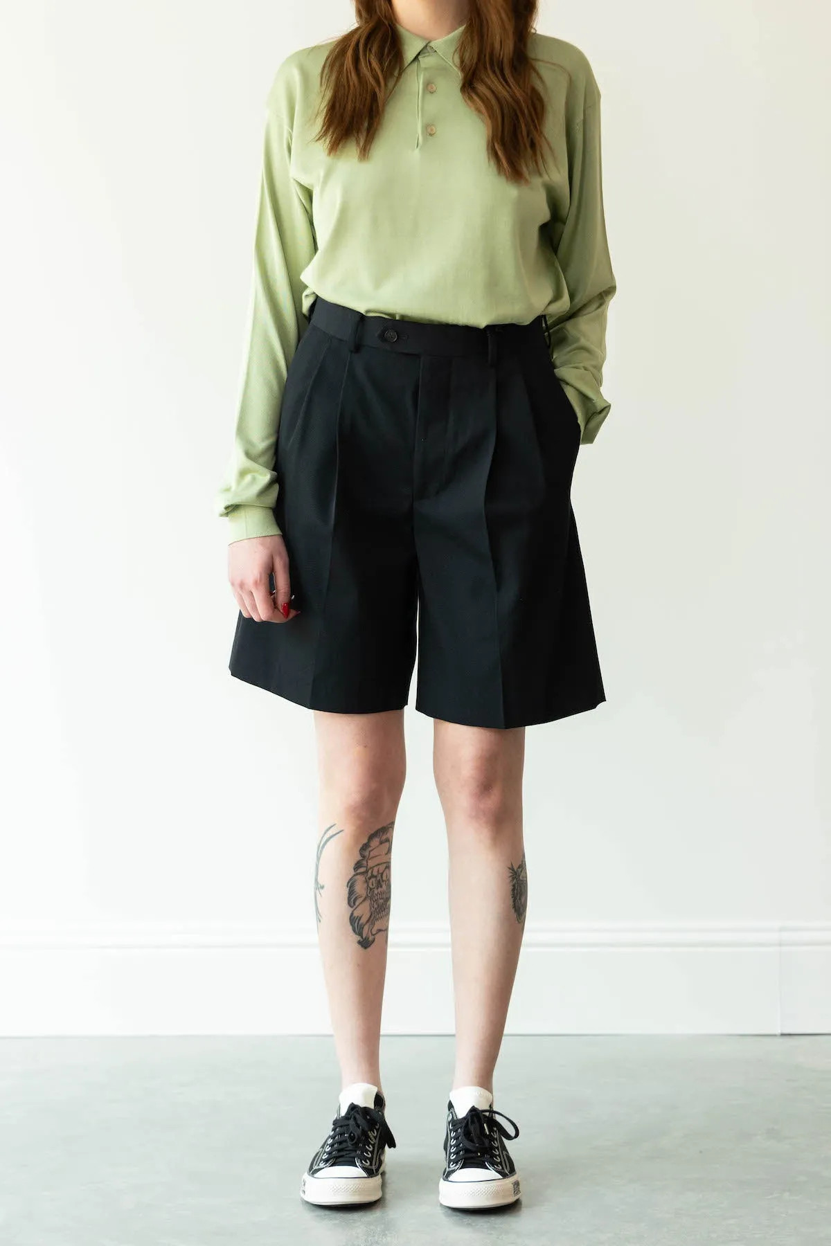 Light Wool Max Gabardine Shorts - Black sold by Canoe Club product image thumbnail 2