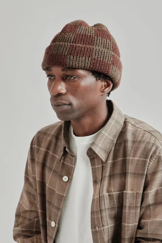 Checker Beanie - Brown sold by Wallace Mercantile