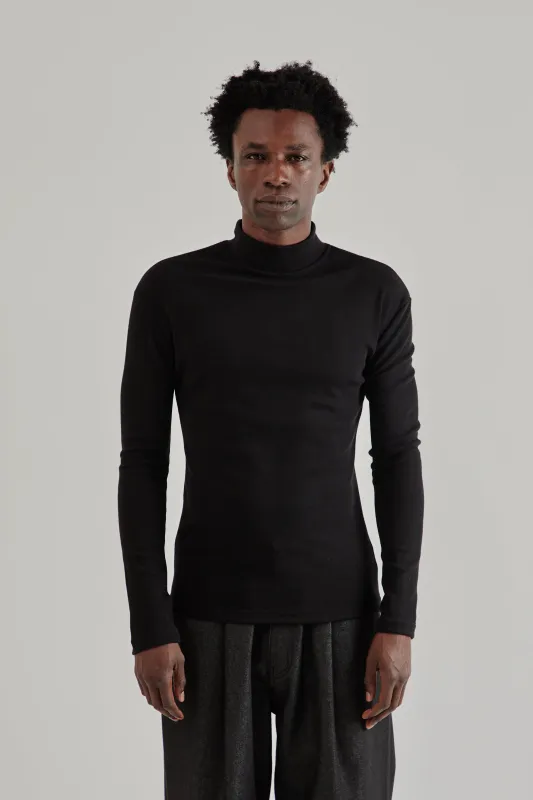 Mock-Neck Thermal Top - Black sold by Wallace Mercantile
