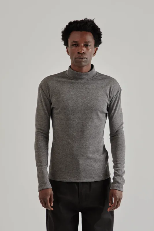 Mock-Neck Thermal Top - Charcoal sold by Wallace Mercantile