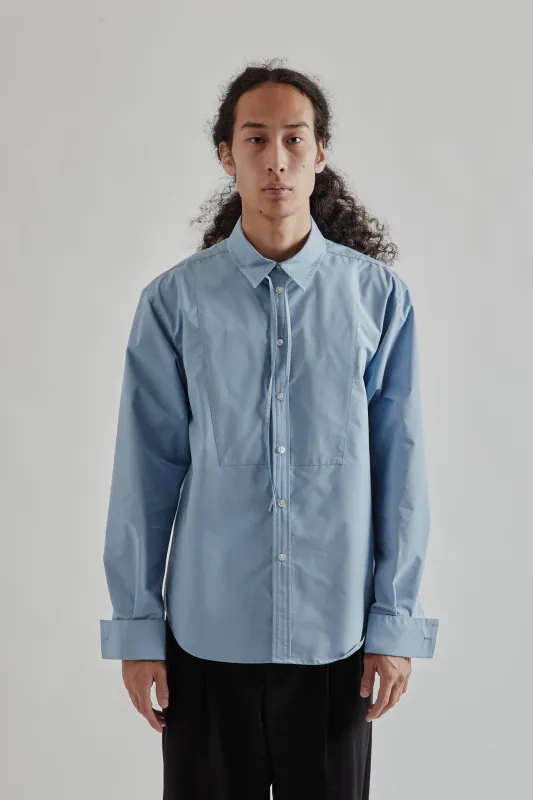Ribbon Collar Shirt - Blue sold by Wallace Mercantile