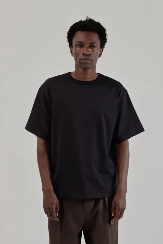 Suvin Cotton Suede Tenjiku Short Sleeve Tee - Navy sold by Wallace Mercantile