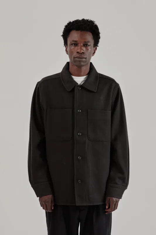 Woody Wool Overshirt - Navy sold by Wallace Mercantile