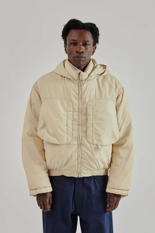 Purs Padded Nylon Hoodie Jacket - Putty sold by Wallace Mercantile