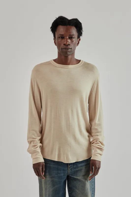 Wool Tee Long Sleeve - Beige sold by Wallace Mercantile