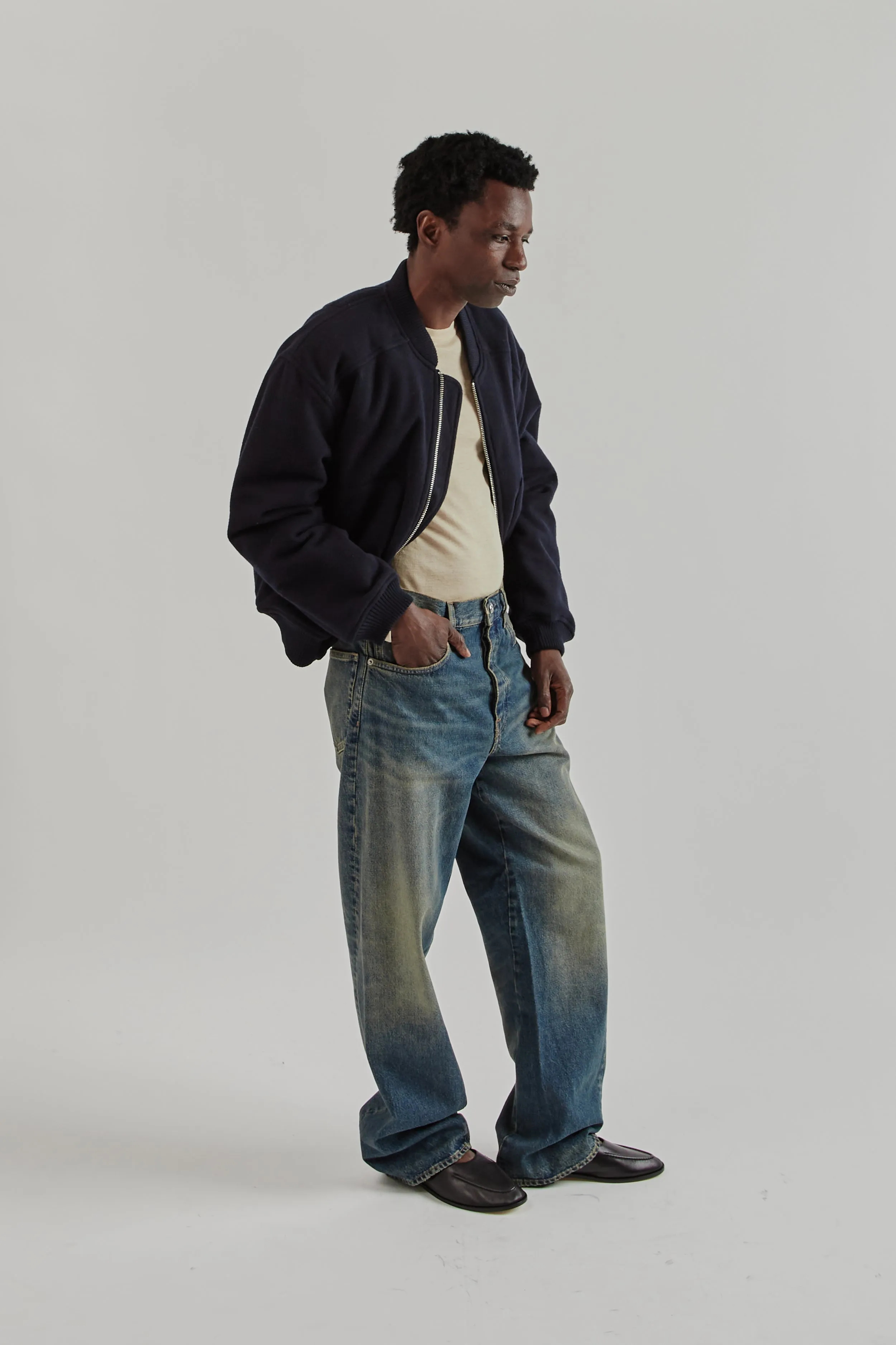Wool Bomber - Navy sold by Wallace Mercantile product image thumbnail 2