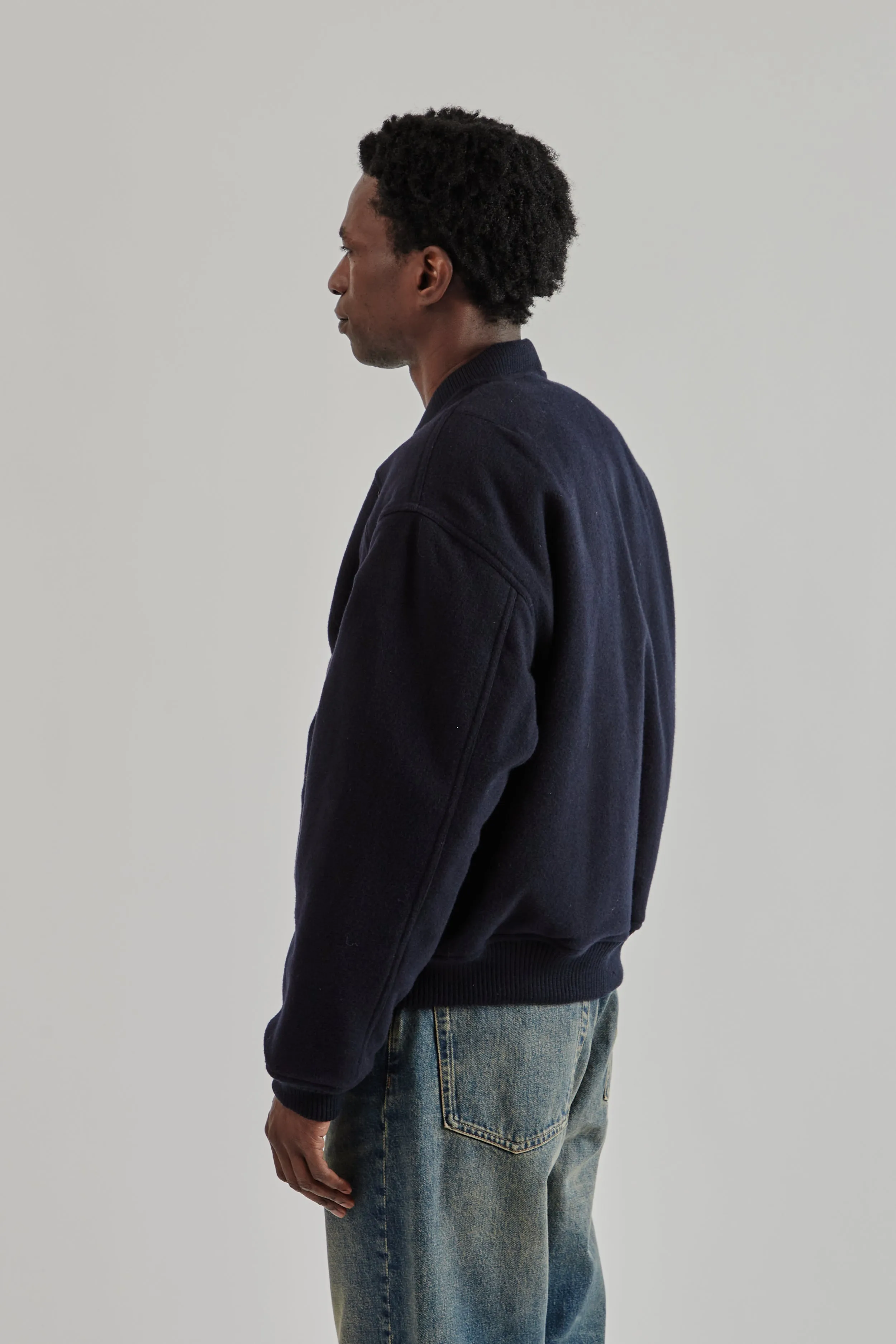 Wool Bomber - Navy sold by Wallace Mercantile product image thumbnail 5
