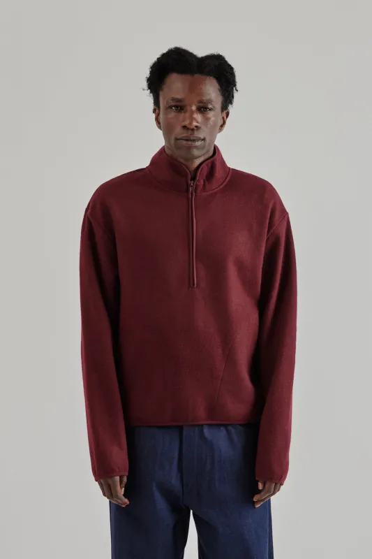 Wool Half Zip - Burgundy sold by Wallace Mercantile