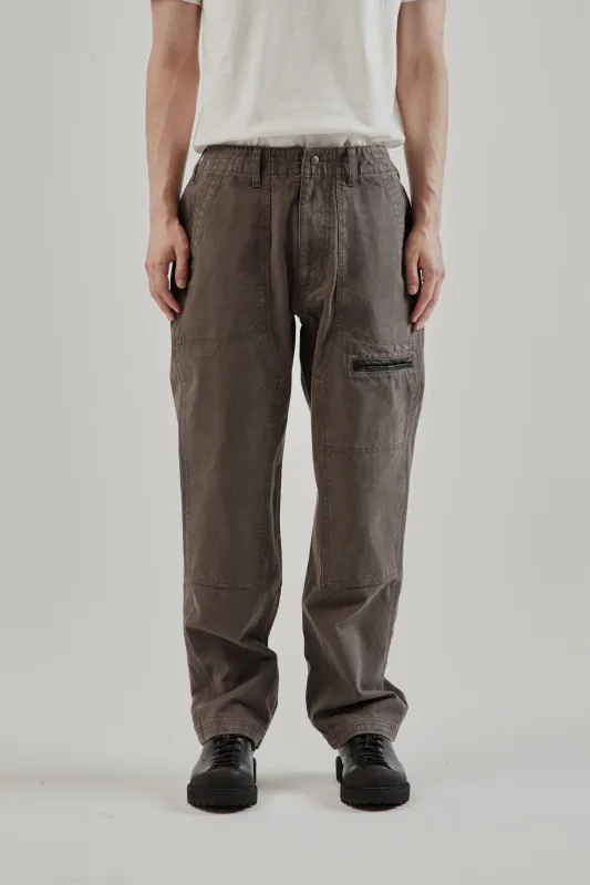 Heavy Canvas Destroyed Double Knee Pants - Mud sold by Wallace Mercantile