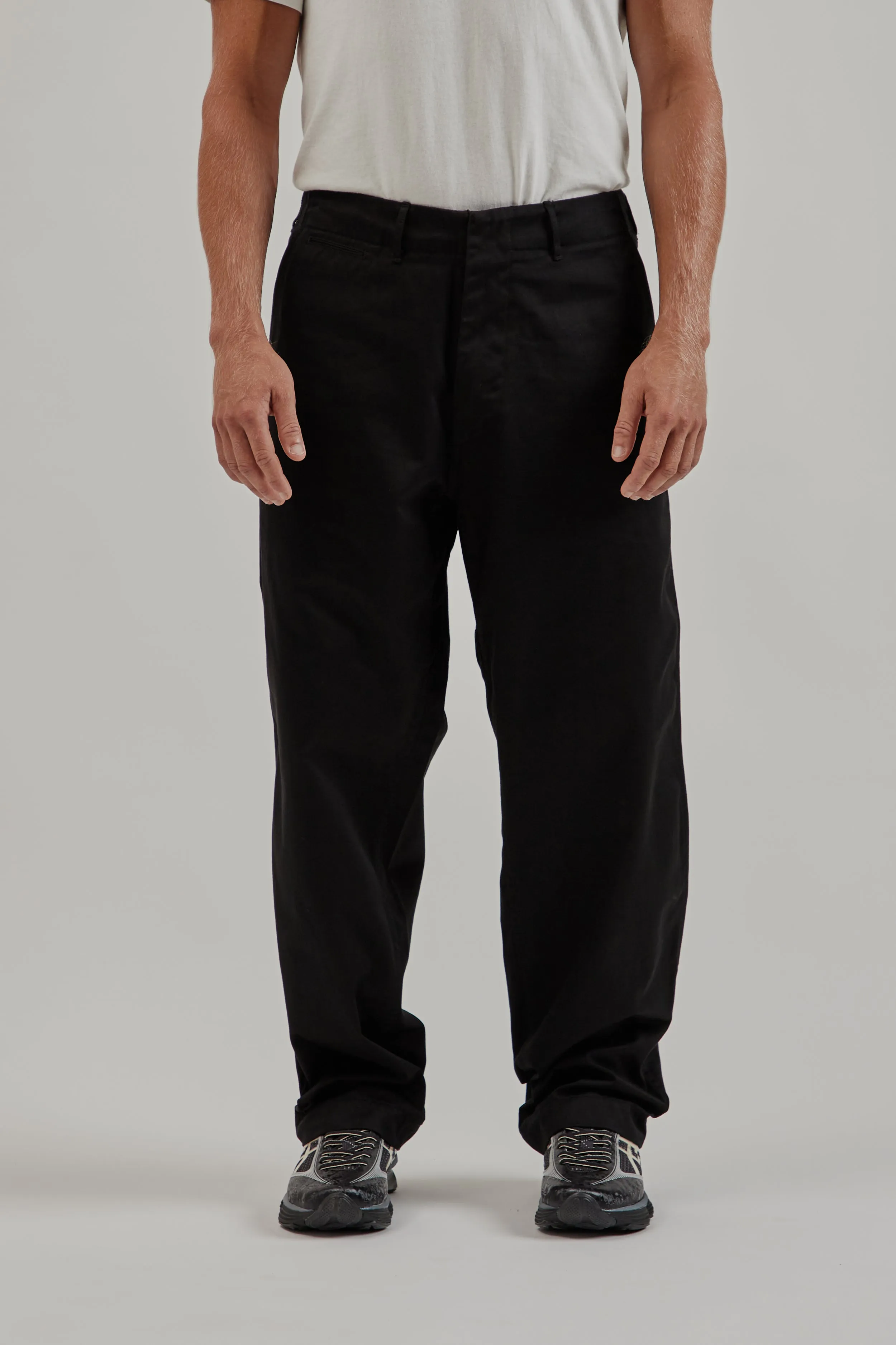 Wide Chino Pants - Black sold by Wallace Mercantile