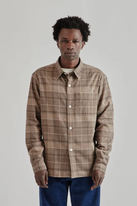 Another Shirt 4.0 - Light Brown Check sold by Wallace Mercantile