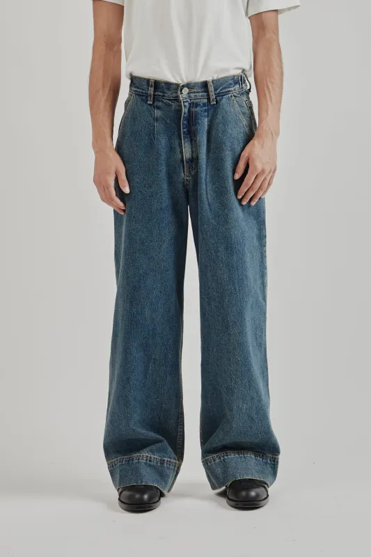 Big Hem Denim Jeans - Blue Wash sold by Wallace Mercantile