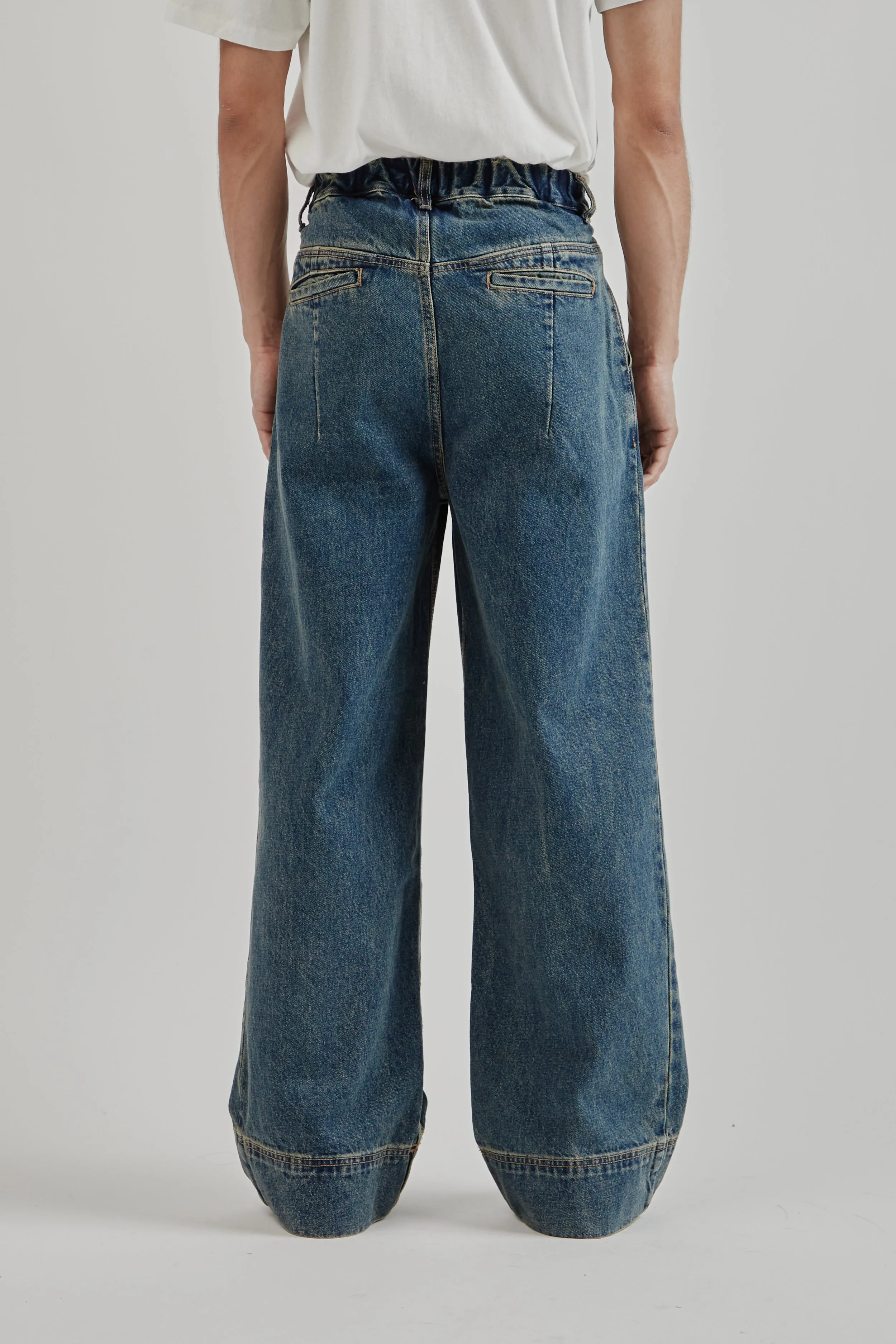 Big Hem Denim Jeans - Blue Wash sold by Wallace Mercantile product image thumbnail 5