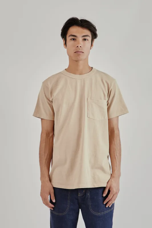 Pigment Dyed Pocket Tee - Smokey Beige sold by Wallace Mercantile