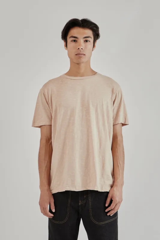 Rolled Regular Short Sleeve Tee - Smokey Beige sold by Wallace Mercantile