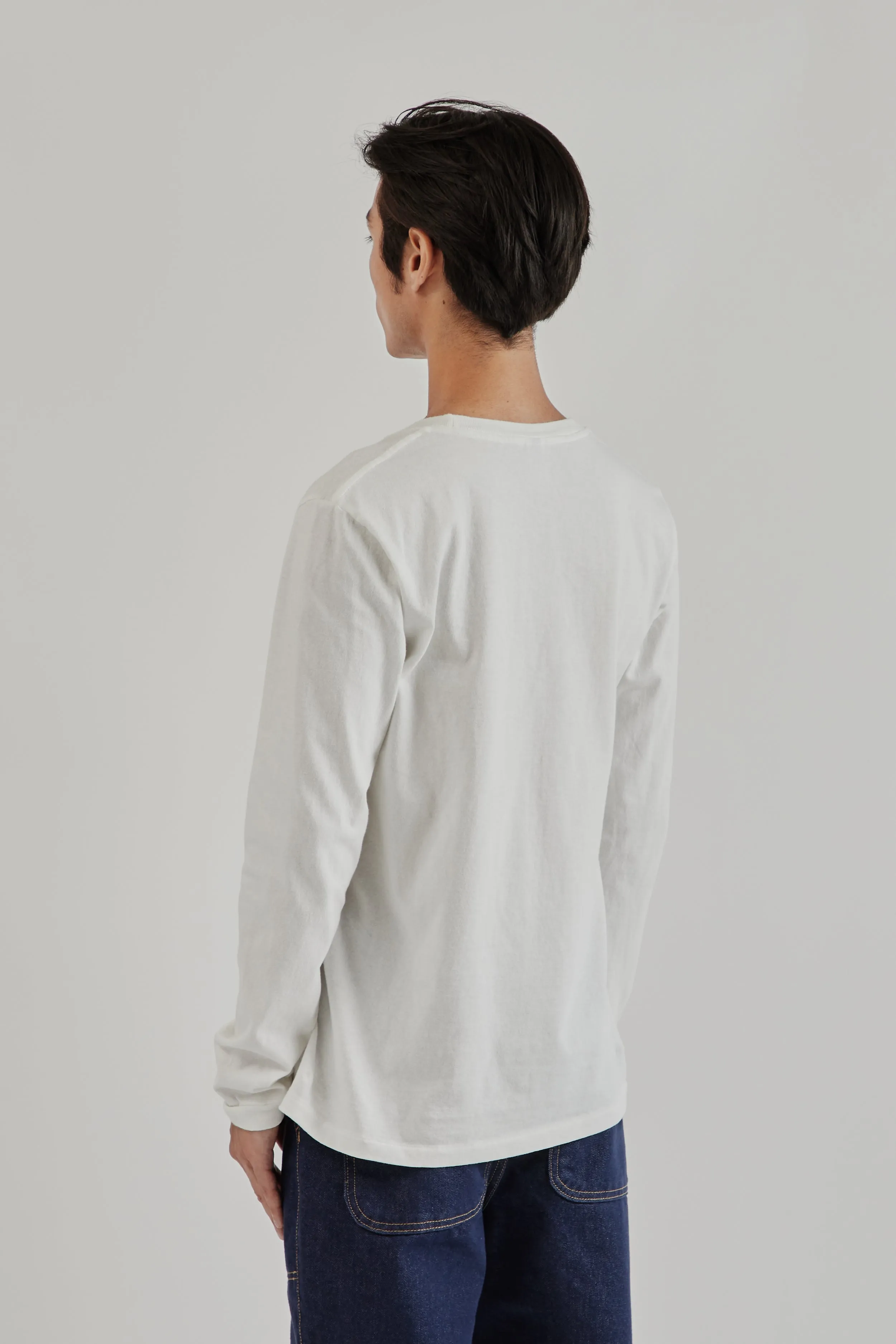 Tubular Crewneck Long Sleeve Pocket Tee - White sold by Wallace Mercantile product image thumbnail 5