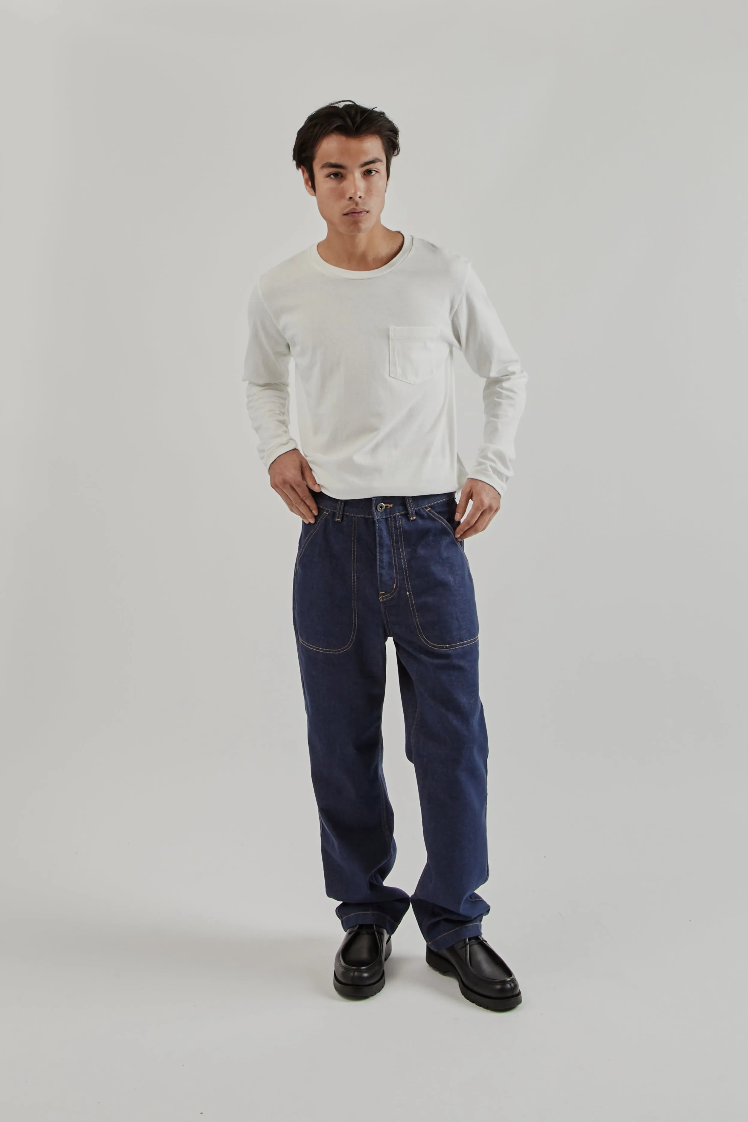 Tubular Crewneck Long Sleeve Pocket Tee - White sold by Wallace Mercantile product image thumbnail 2