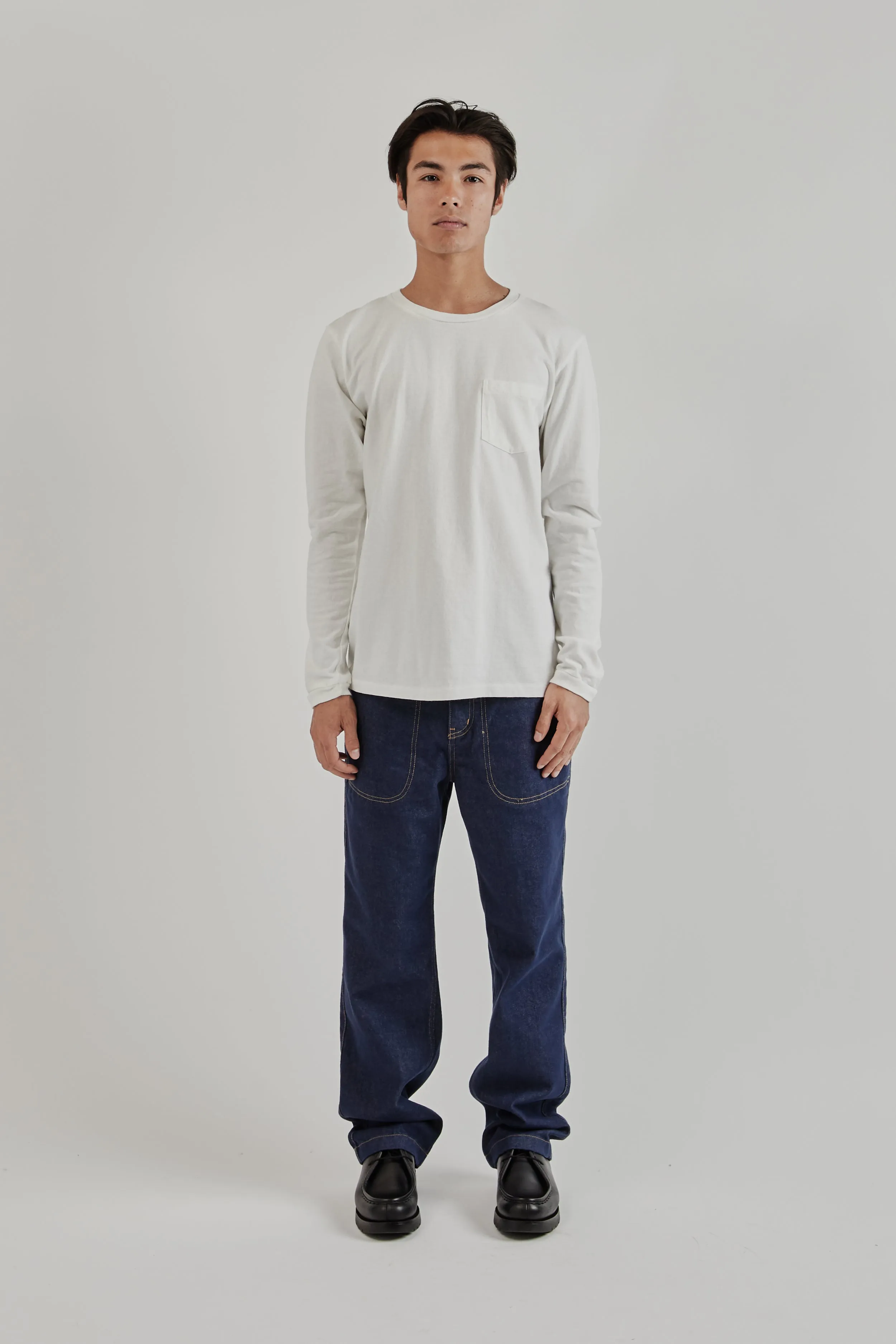 Tubular Crewneck Long Sleeve Pocket Tee - White sold by Wallace Mercantile product image thumbnail 3