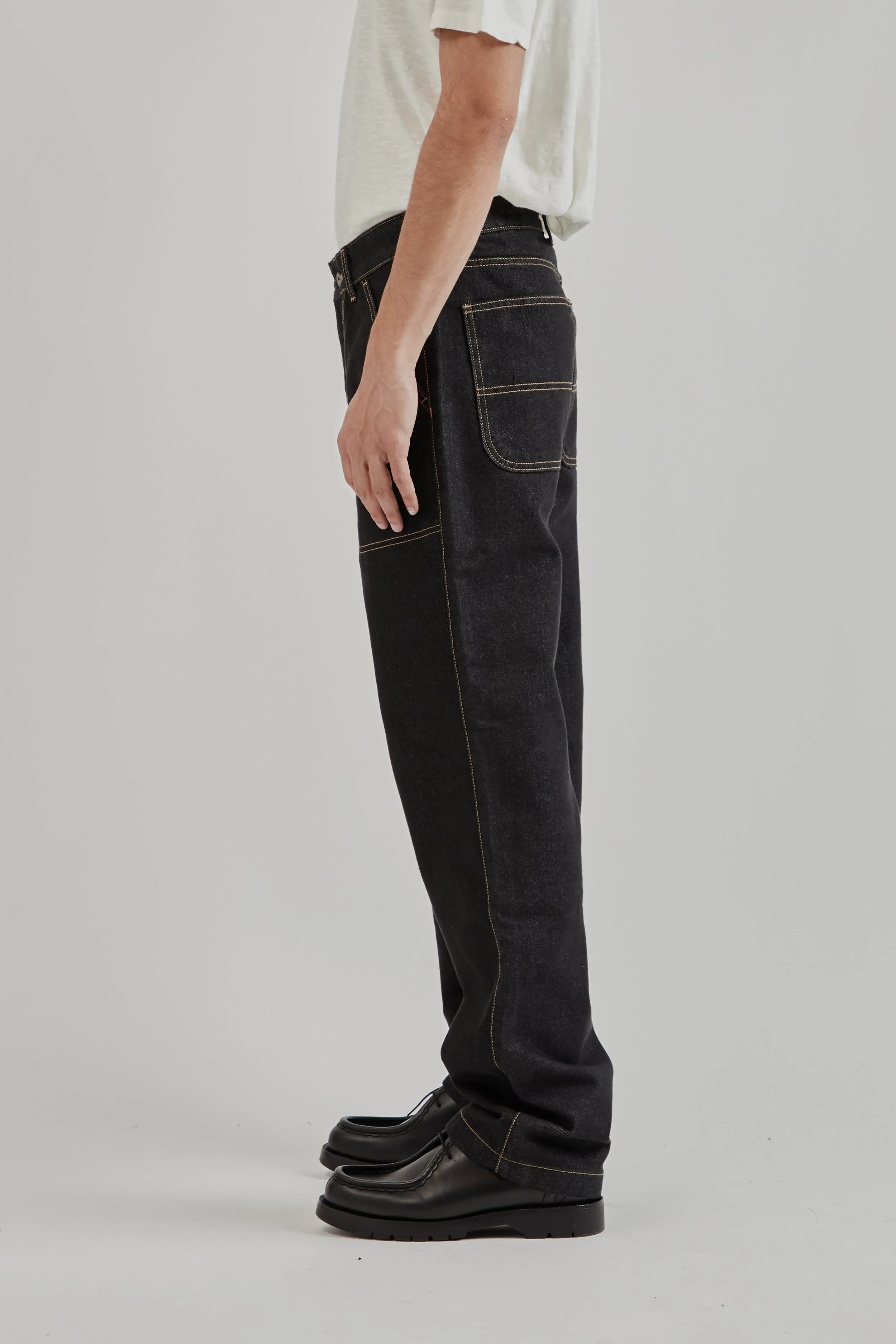 CP Wide Denim Pants - Black sold by Wallace Mercantile product image thumbnail 4