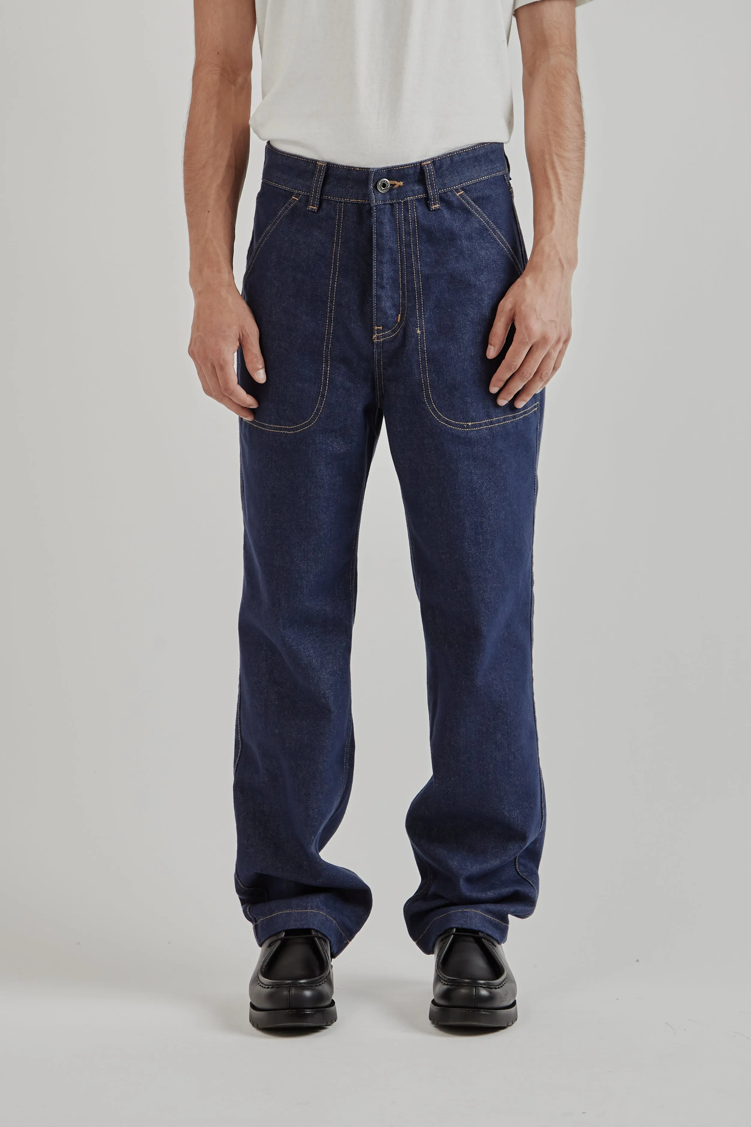 CP Wide Denim Pants - Indigo sold by Wallace Mercantile