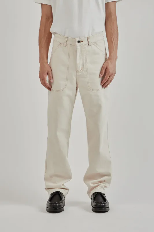 CP Wide Denim Pants - Natural sold by Wallace Mercantile