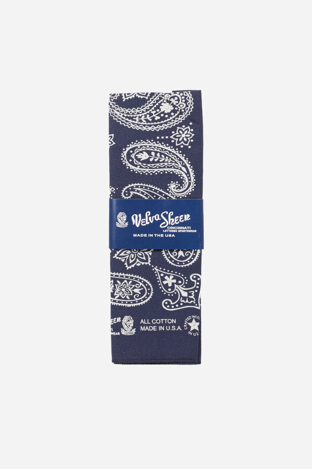 Bandana Paisley - Navy sold by Wallace Mercantile