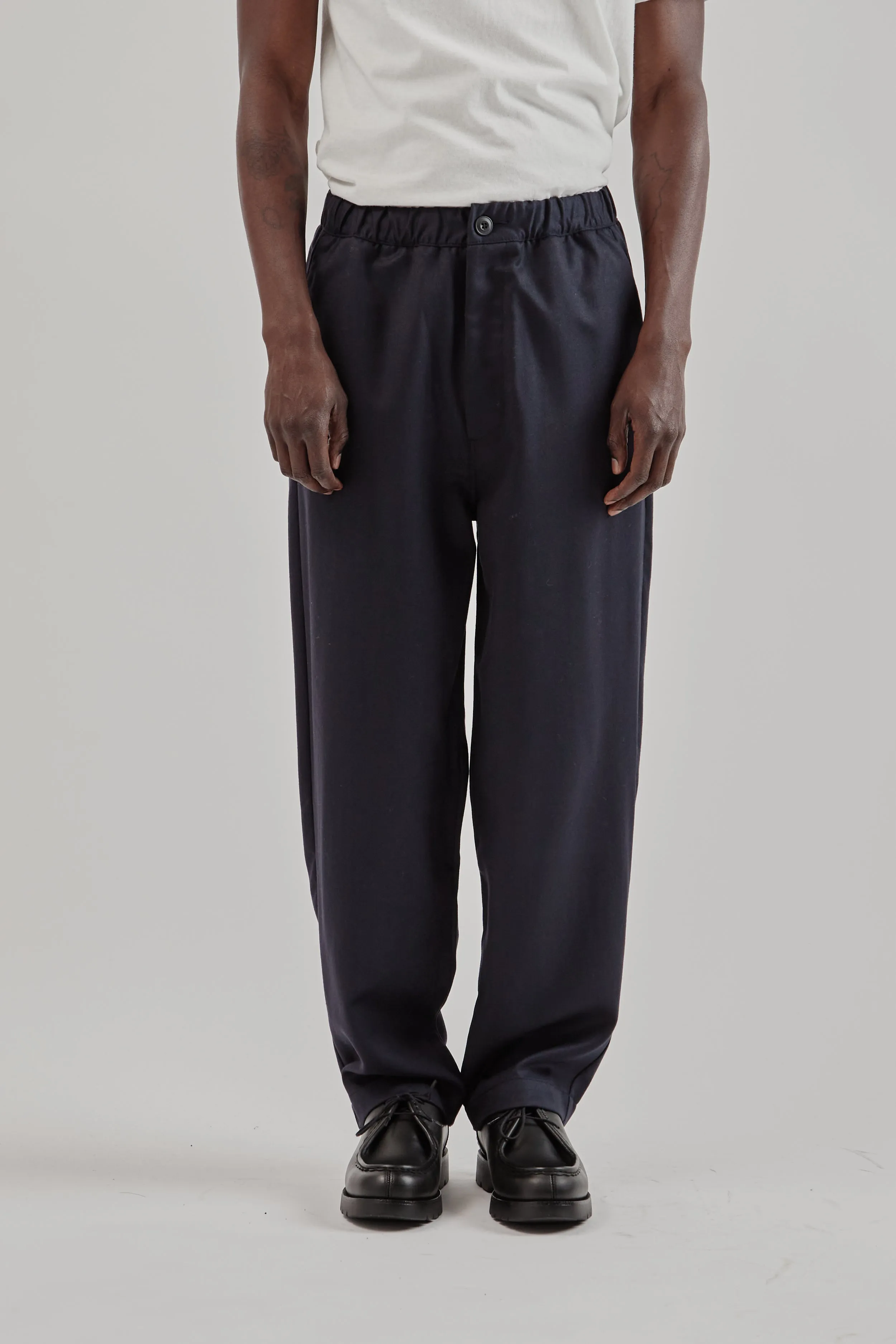 Nomad Wool Pants - Navy sold by Wallace Mercantile