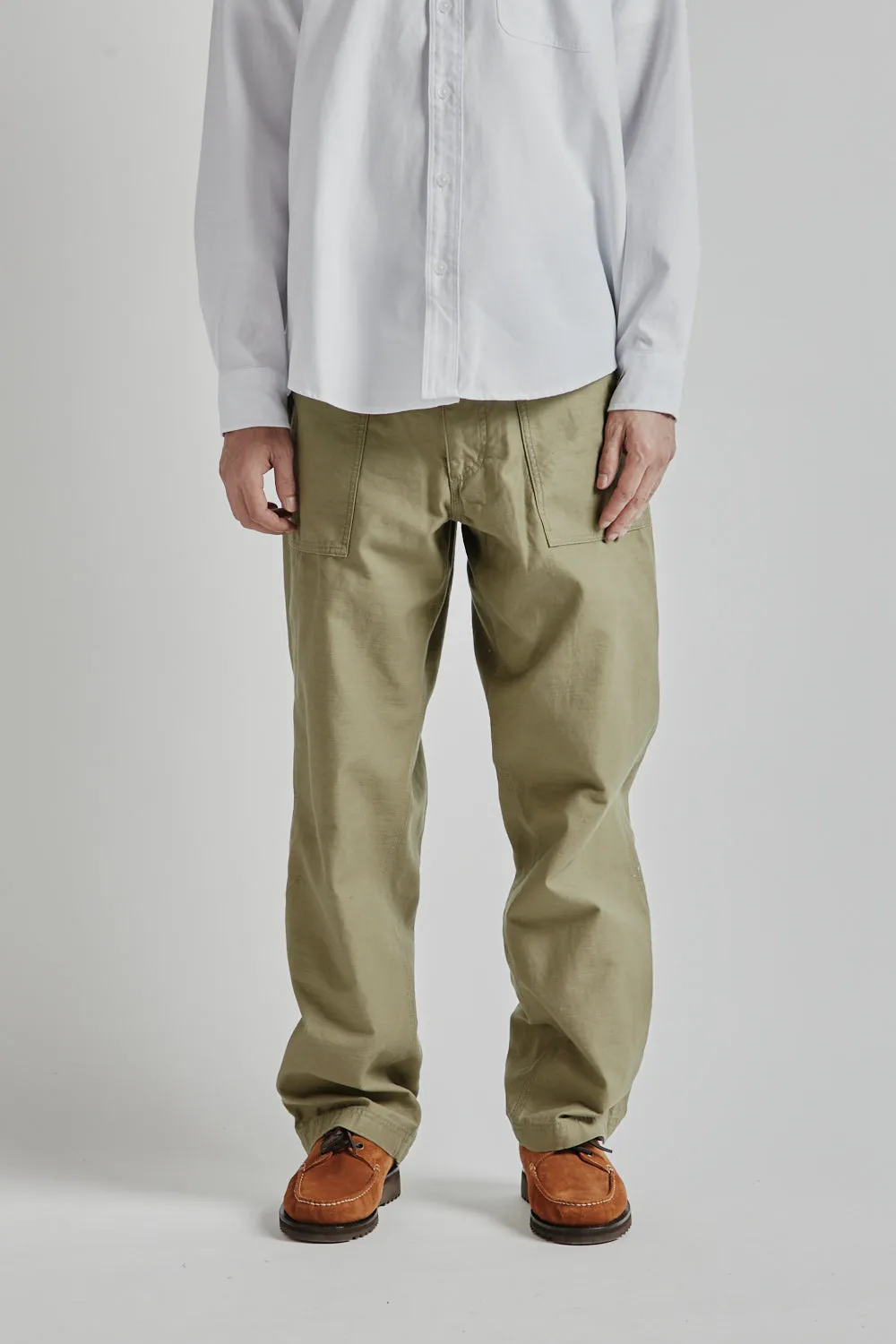 Back Satin Fatigue Pants - Khaki Beige sold by Wallace Mercantile