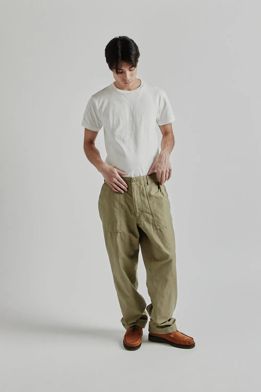 Back Satin Fatigue Pants - Khaki Beige sold by Wallace Mercantile product image thumbnail 2