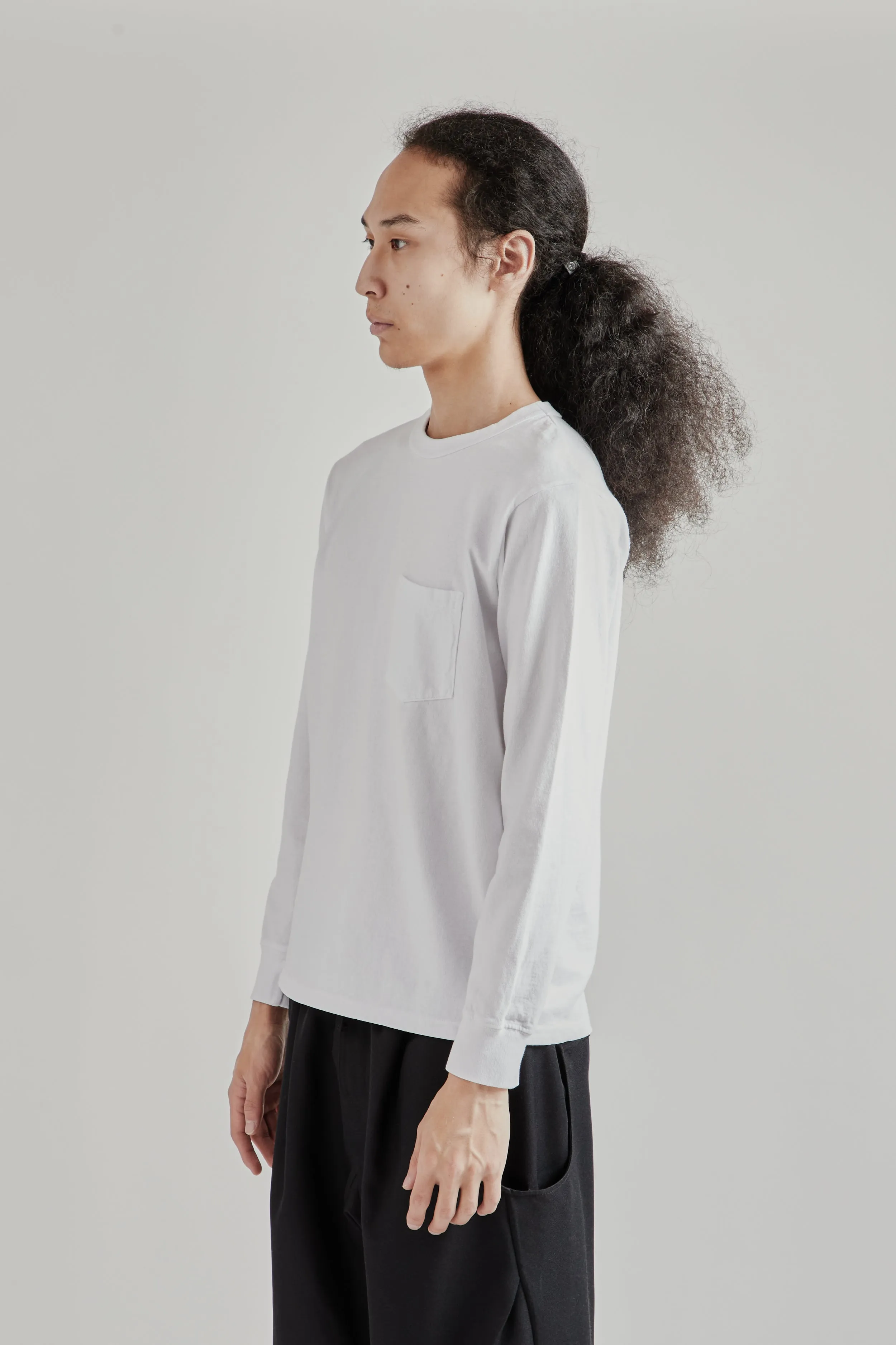 Pigment Long Sleeve Pocket Tee - White sold by Wallace Mercantile product image thumbnail 4