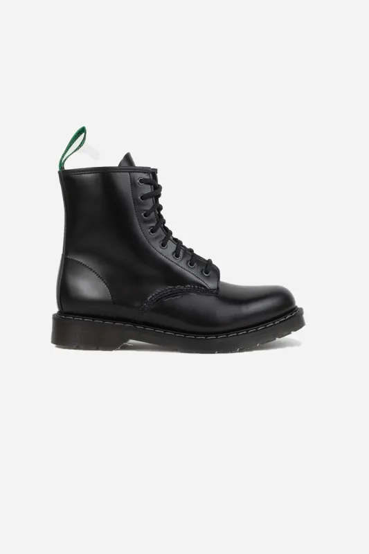 8 Eye Derby Boot - Black Hi-Shine made by Solovair
