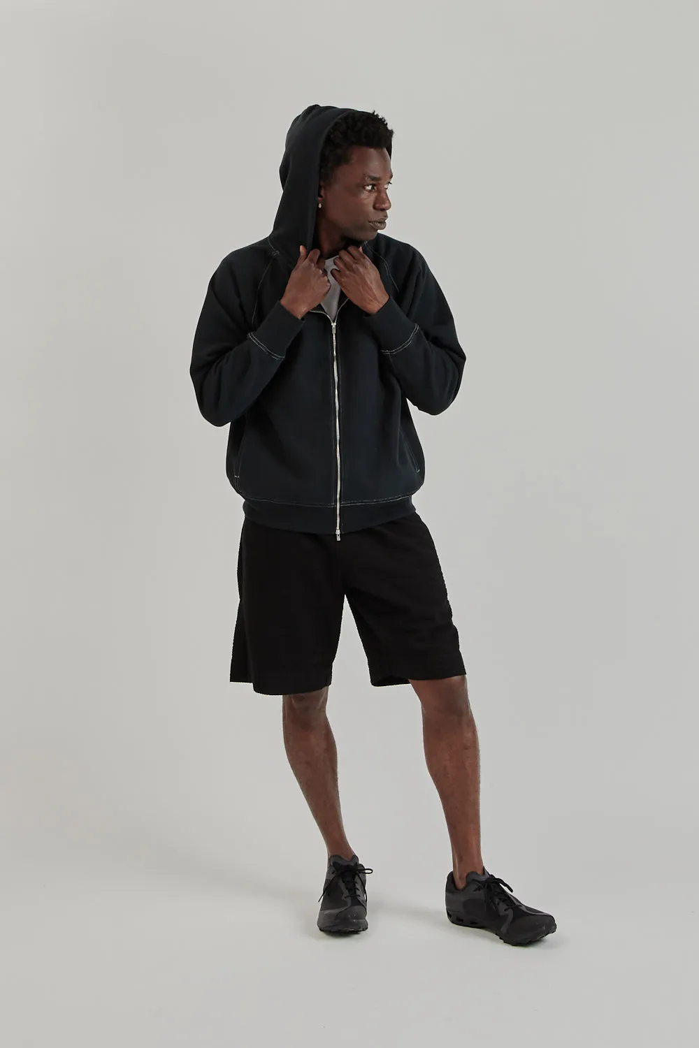 Jumberca Urake Zipup Hoodie - Black/White Stich sold by Wallace Mercantile product image thumbnail 2