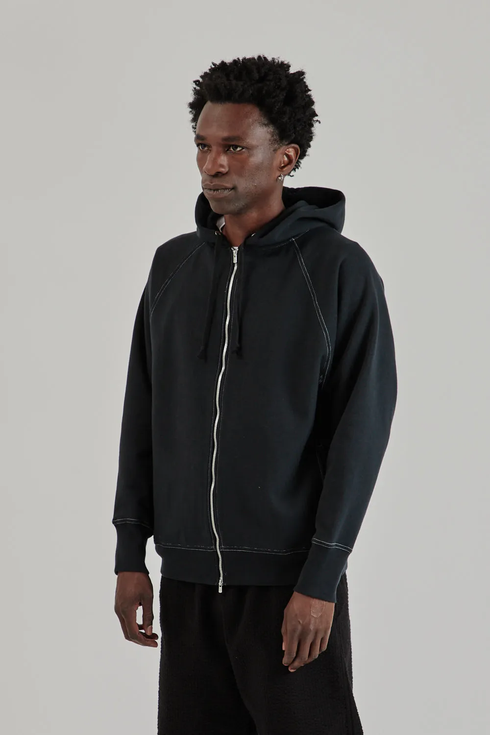 Jumberca Urake Zipup Hoodie - Black/White Stich sold by Wallace Mercantile product image thumbnail 4