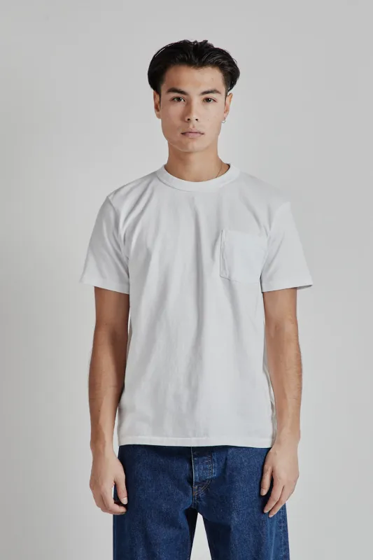 Pigment Dyed Pocket Tee - White sold by Wallace Mercantile