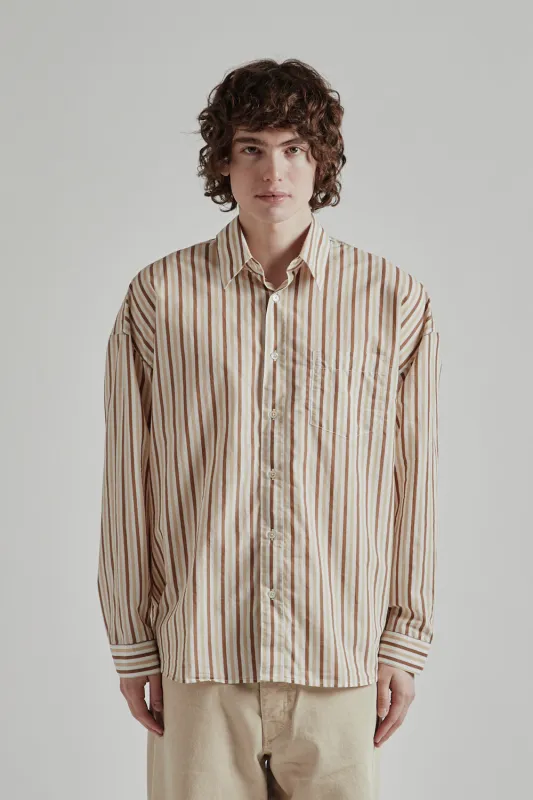 Stable Shirt - Beige Stripe sold by Wallace Mercantile