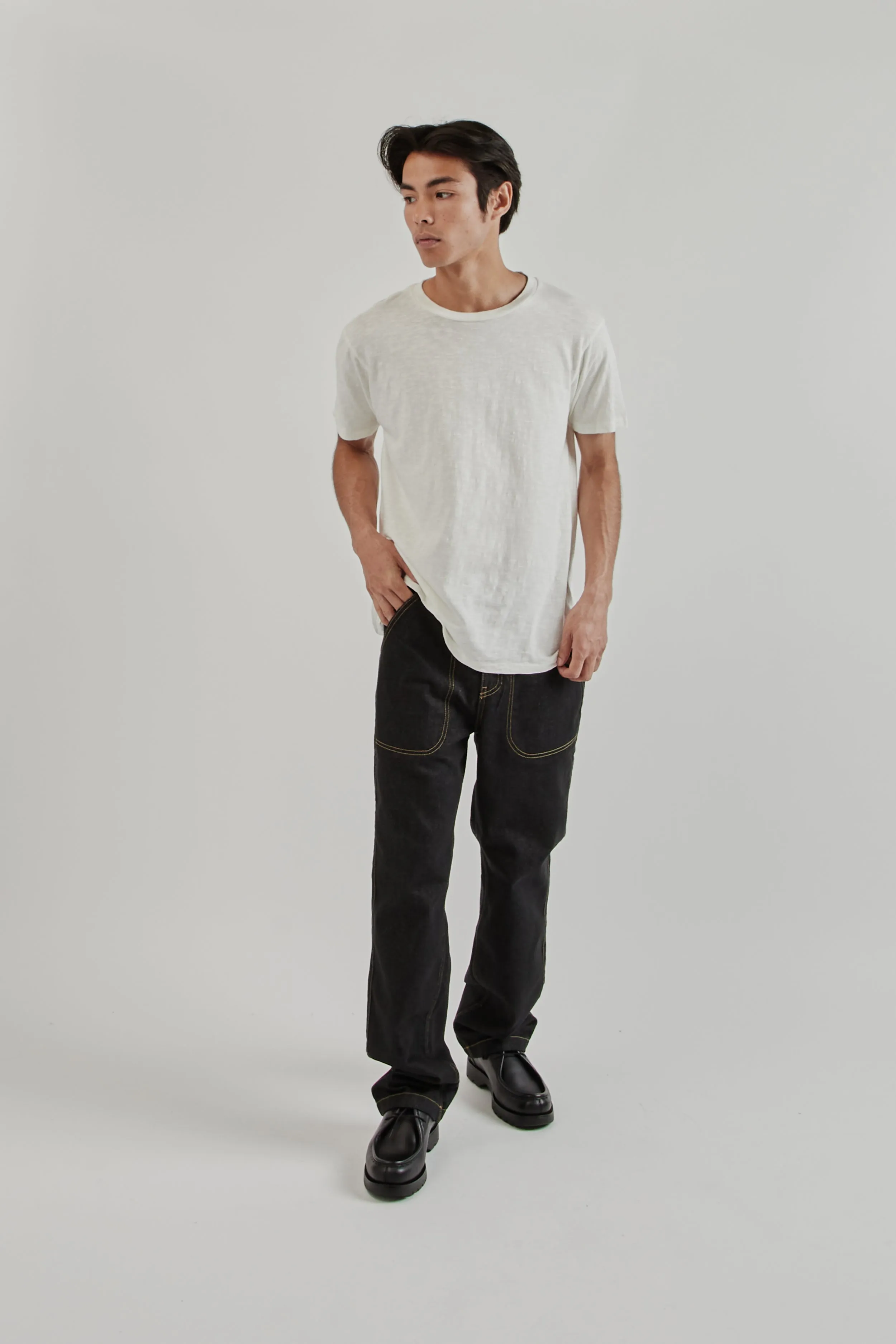 Rolled Regular Short Sleeve Tee - White sold by Wallace Mercantile product image thumbnail 2