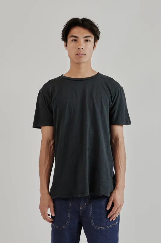 Rolled Regular Short Sleeve Tee - Black sold by Wallace Mercantile