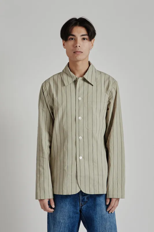 Another Shirt 2.1 JPN - Khaki Guree Stripe made by ANOTHER ASPECT