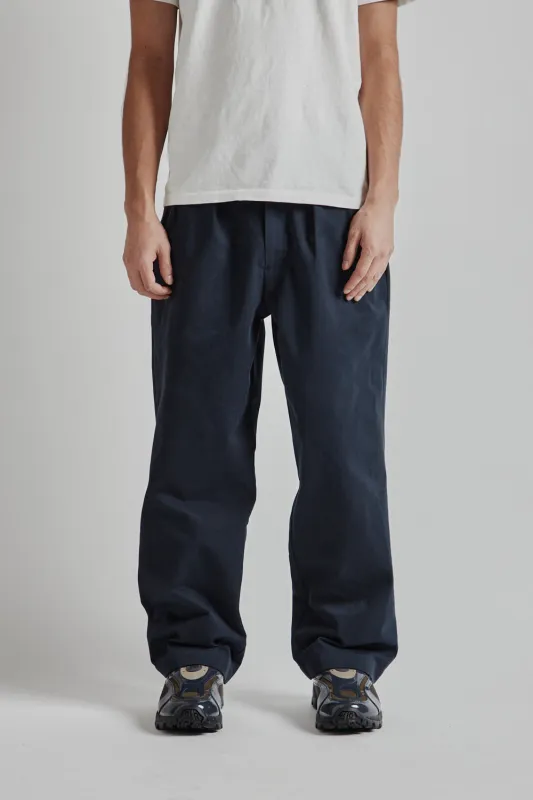 Double Pleated Pants High Density Cotton Twill - Navy Blue sold by Wallace Mercantile