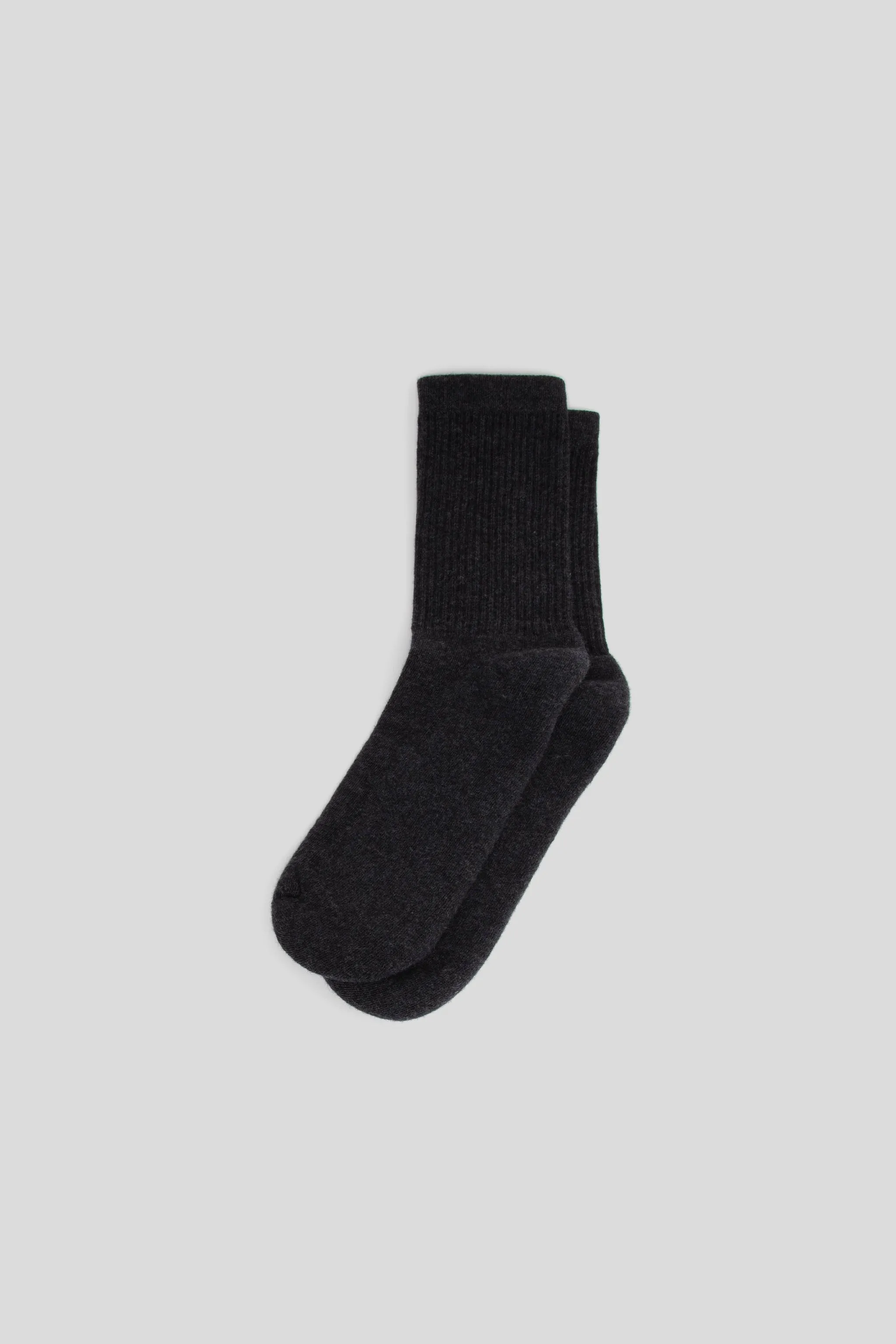 Supermerino Crew Socks - Charcoal sold by Wallace Mercantile