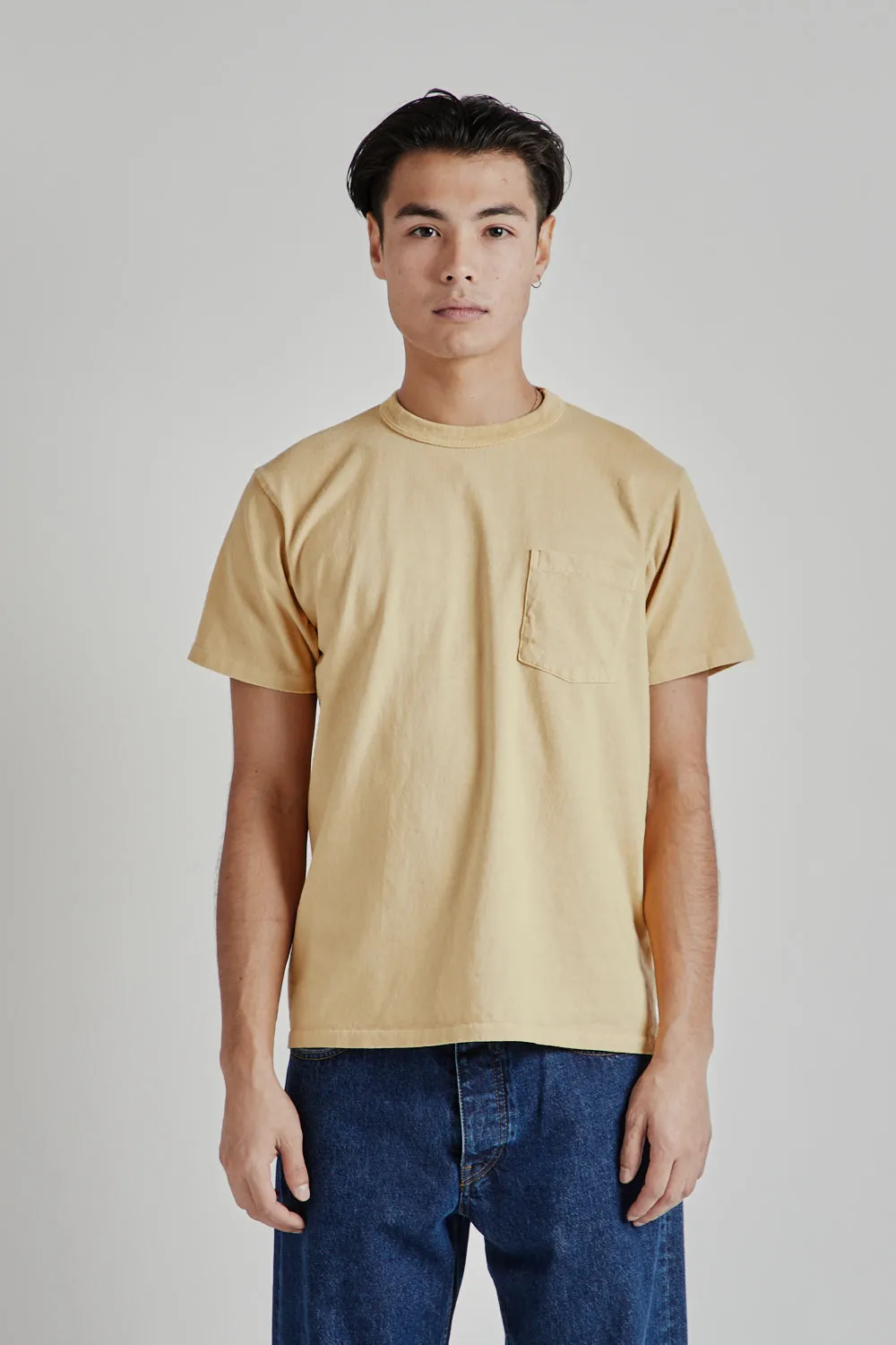 Pigment Dyed Pocket Tee - Ocker sold by Wallace Mercantile