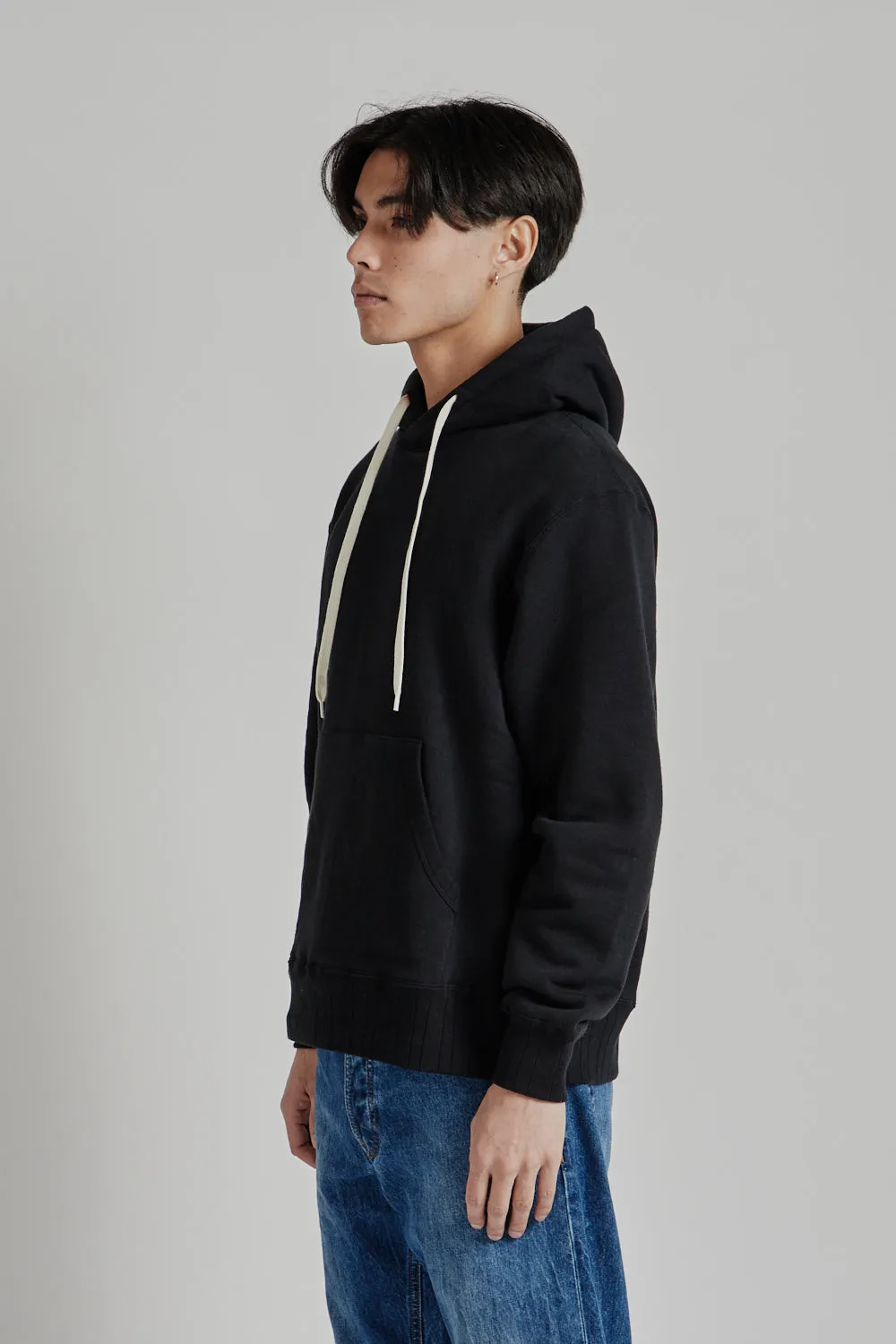 Loopwheeler Pullover Hoodie - Black sold by Wallace Mercantile product image thumbnail 4